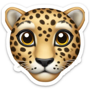 leopard bow sticker