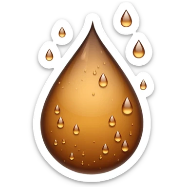 Lots of brown rain drops  sticker