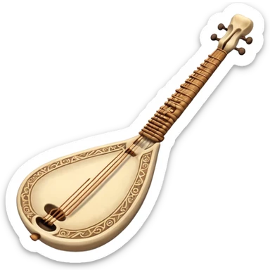 prehistoric musical instrument sticker