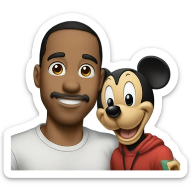 mickey et pluto sticker