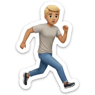 Person running away sticker