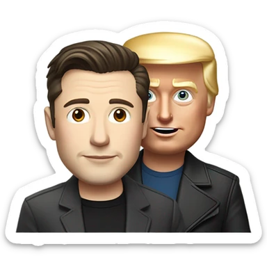 Elon and trump as brothers sticker