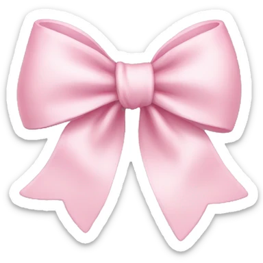 light pink bow  sticker