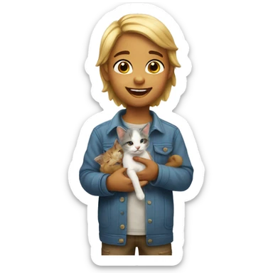 A kid selling kittens sticker