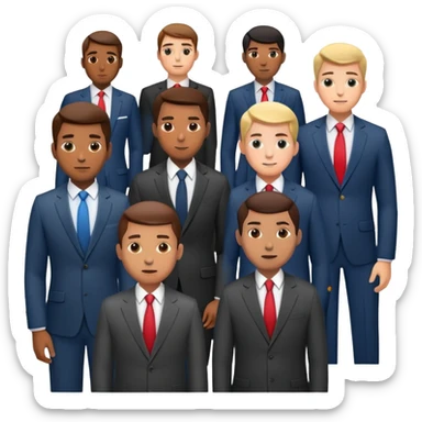 Motivated business men sticker