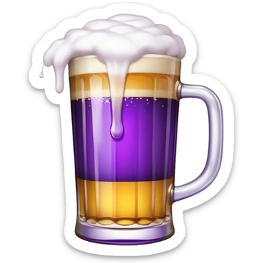 beer white and purple sticker