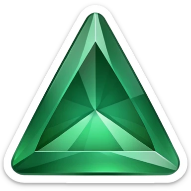 triangulo para arriba en color verde sticker