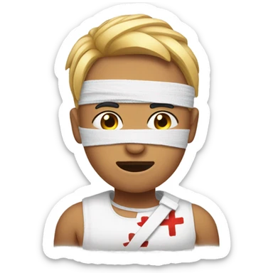 wounded and bandaged sticker