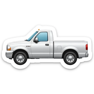 WHITE PICKUPTRUCK SIDE VIEW ELLISDON NAME ON TRUCK sticker