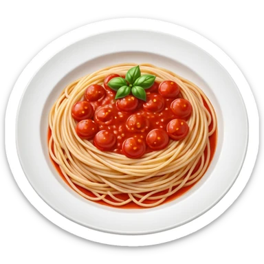 spaghetti with tomato sauce on a white plate

 sticker
