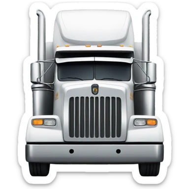 Semi truck with a mustache  sticker