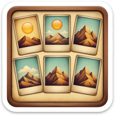 board with 6 polaroid photo sticker