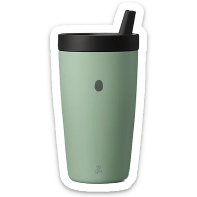 Stanley tumbler in sage green sticker