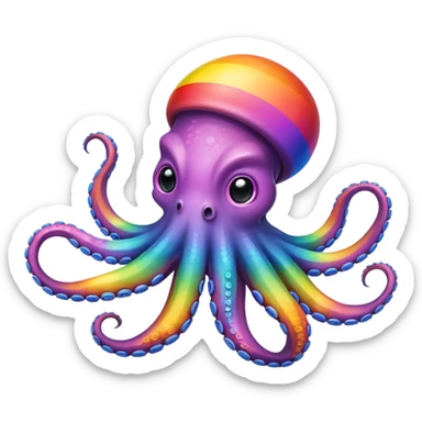 Octopus but woke and gay sticker