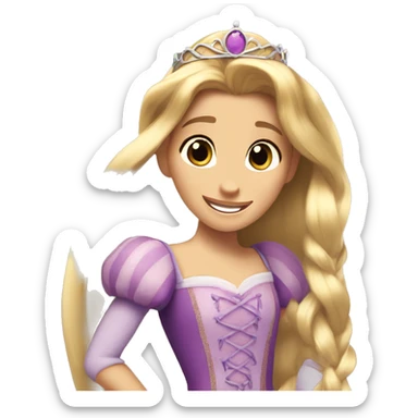 princess rapunzel smiling sticker