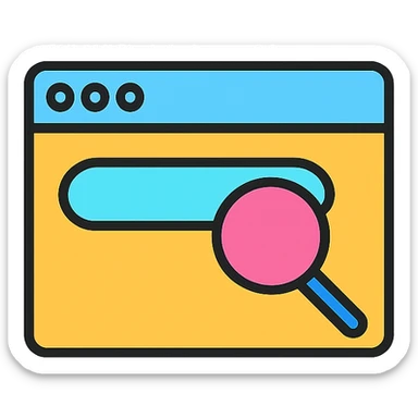 modern clean minimal web search icon, no text sticker