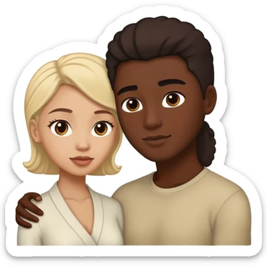 Interracial couple sticker