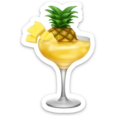 Cocktail with ginger and pineapple  sticker