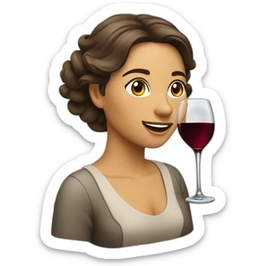 Une femme déguisé en étoile qui boit du vin  sticker