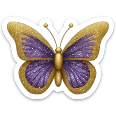 gold-glitter-butterfly sticker