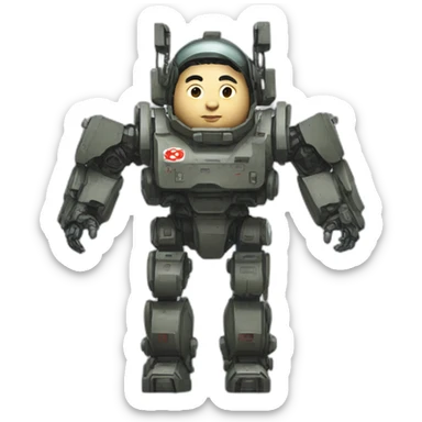 Kim Jong-un mech suit sticker