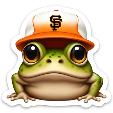 Toad with san francisco giants hat sticker