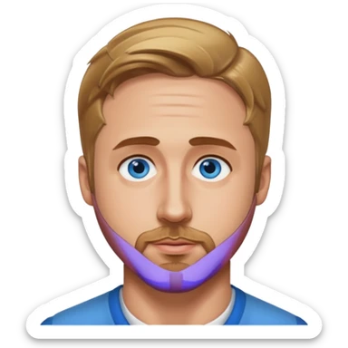 Ryan Gosling with blue eyes sticker