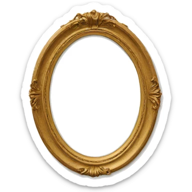 oval photo frame sticker
