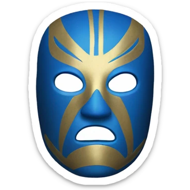  Blue luchador mask sticker