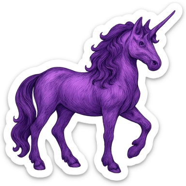 purple unicorn sticker