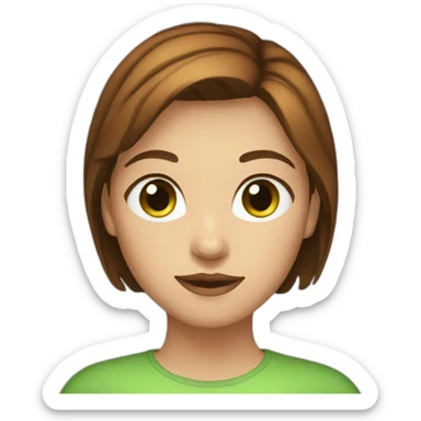 girl-with-big-green-eyes-and-short-brown-hair sticker