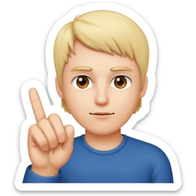 Myself giving the middle finger sticker