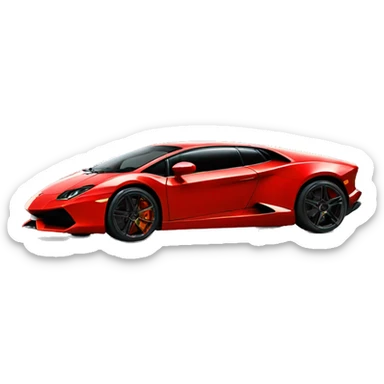 lamborghini en color rojo  sticker