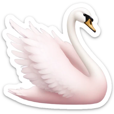 soft pink swan sticker