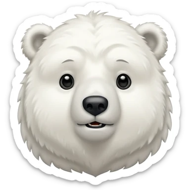 Polar bear pleading face sticker