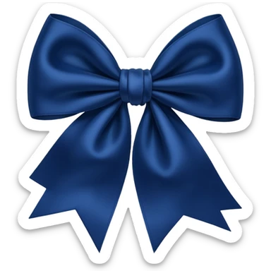 Navy blue bow sticker