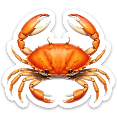 Crab in the fire sticker