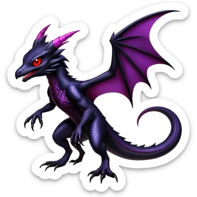 Shiny Epic Badass Gothic Dark Noibat-Salandit-Darkrai-Hybrid (full body) sticker