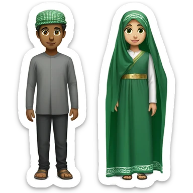 Syrian boy and saudi girl sticker