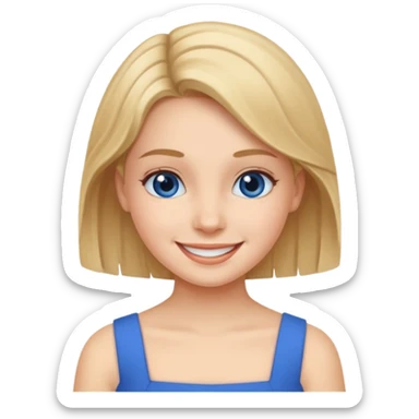 یه دختر با لباس آبی sticker