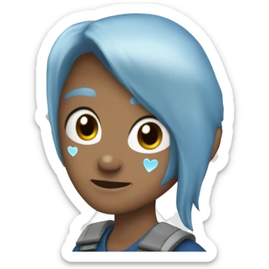 Dak blue heart sticker