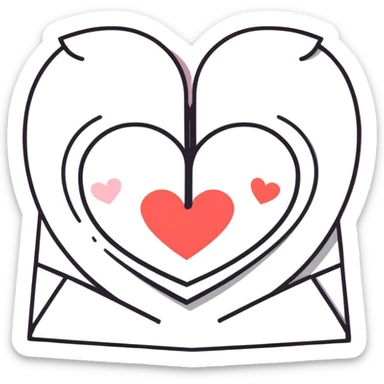 Valentine’s Day card sticker