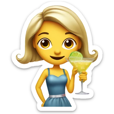 Funny girl cocktail  sticker