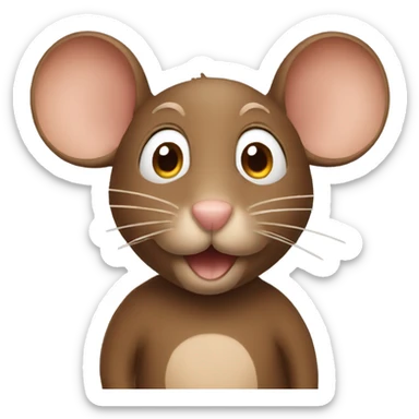 brown mouse jerry sticker