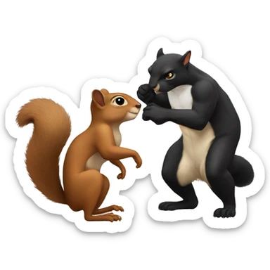 Squirrel helping a panther sticker