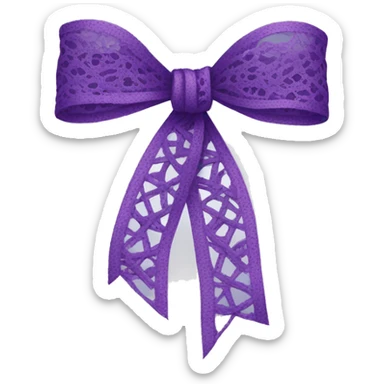 Purple lace ribbon sticker