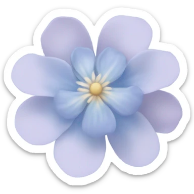 pastel blue flower sticker
