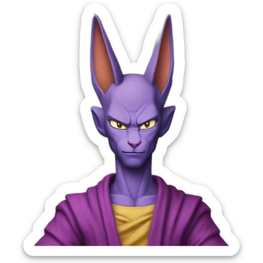 beerus shrug sticker