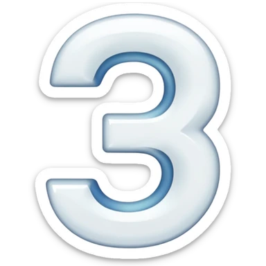 literally just the number 2, no background, nothing else, just the number 2 in normal white text sticker