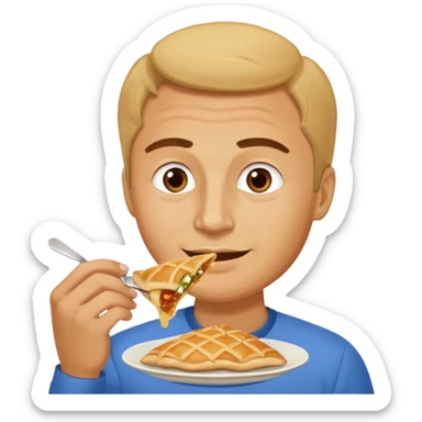 photorealistic messi eat tatar cheburek sticker